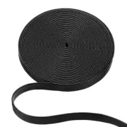 10mm Wide Flat Leather Cord String Leather Trimming Tape, Black