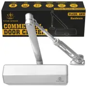 Heavy Duty Automatic Door Closer with Hold Open, Commercial Indoor/Outdoor Ad...