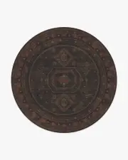245' Round | Machine Washable Runner Rug | Kid & Pet Friendly | Indoor Rug | Shira Bordeaux Rug | Ruggable