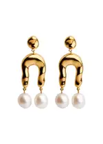 Agmes Imogene Small Gold Vermeil Drop Earrings ONE SIZE