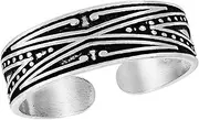 [AeraVida] Trendy Balinese Rhombus Diamond Silver Jewellery .925 Sterling Silver Toe or Pinky Ring