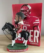 ED OLIVER & His Horse OREO Houston Cougars Football Legend SGA Bobblehead NIB!