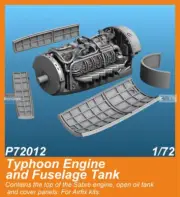 SPHP72012P 1:72 Special Hobby Typhoon Engine & Fuselage Tank (AFX kit)
