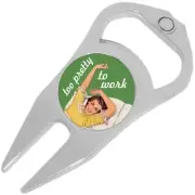 Too Pretty to Work Golf Ball Marker Divot Repair Tool Bottle Opener