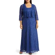Alex Evenings Lace & Sequin Jacket Dress
