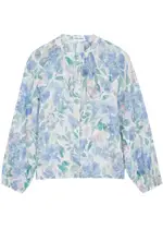 Bella Dahl Floral-print Linen Blouse - White - M M