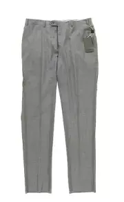 Canali Men's Gray Slim Fit Wool Mid Rise Suit Dress Pants Size 37