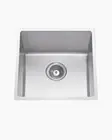Single Square Kitchen Sink Deep Stainless Steel Bowl Undermount Topmount Laundry