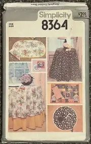 Simplicity Pattern 8364 Tablecloth Napkin Placemat Coaster 1977 Home Decor