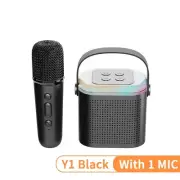 Y1 Wireless Dual Microphones Karaoke Machine KTV DSP System Bluetooth 5.3 PA Spe