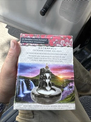 Medium Waterfall Incense Cone Holder with 20 Incense Cones