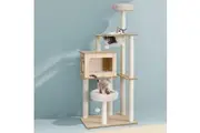 i.Pet Cat Tree Tower Scratching Post Scratcher 142cm Wood Bed Condo House