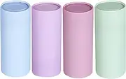 Car Tissue Holder,4Pcs Round Cylinder Car Tissue Box with 3 -Ply Soft Gental Facial Tissues,Portables Travel Tissues for Car Cup Wedding Birthday Party