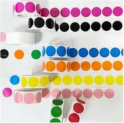 Loopunk 8 Rolls Round Coding Circle Dots Stickers, 4000 Labels (500 Pieces/Roll), Multicolor, 2.5 cm Diameter, Paper, LABEL