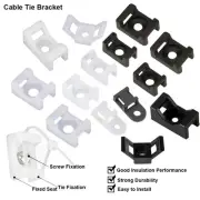 100pcs Cable Tie Base Mount Saddle Wire Fixing Seat Cable Clamp Cord Organizer