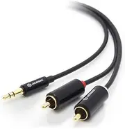 Alogic Premium 3.5 mm Stereo Audio to 2 X RCA Stereo Male Cable, 2 Meter Length