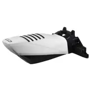 2018-2024 Arctic Cat ZR 200 Snowmobile Seat Cover ALL WHITE/ BLACK ribs #423
