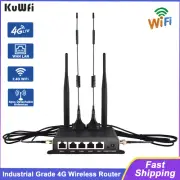 KuWFi 4G LTE Router 300Mbps Wireless WiFi Router 4pcs Detachable Antennas with W