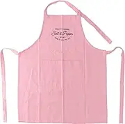 Fuji Boeki 71952 Apron, Width 25.6 x Thickness 0.08 x Height 31.5 inches (65 x 0.2 x 80 cm), Pink, Washable, 3 Levels Adjustable, With Pockets, Cafe Style