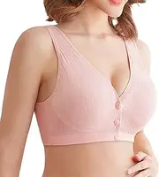 [Dress Cici] Front Snap Nursing Bra for Large Breast, Cotton Breastfeeding Bra, 1 Pack