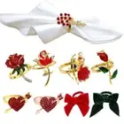 Simulation Rose Napkin Holder DIY Towel Holder Table Decoration