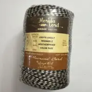 Vintage Florida Macrame Olefin Fiber Cord 4mm 100yds 300ft Herculon Brown White