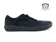 VANS AVE Leather Mesh Shoe Skate Black Sneakers Casual Men's 7 Size VN0A5JIBBLK