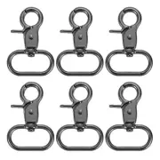 6Pcs Swivel Snap Hook, 25mm(1") Trigger Snap Claw Lanyard Clip, Gun Black