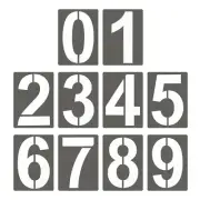 9 Inch 10Pcs Large Number Stencils, 0-9 Address for Crafts White
