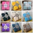 Sofa Bed Blanket Soft Warm Flannel Throw New Cuddly Flannel Rug Double King Size