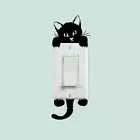 Lying on Black Cat Sticker 3D Stereoscopic Room Decoration Sticker