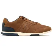 Bugatti Mens Low Profile Casual Sneakers Tan