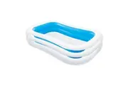 Intex 262x175cm Outdoor Patio Inflatable Kids Family Rectangular Swim Pool 6y+