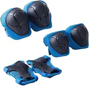 QSTDGVPW Knee and Elbow Pads, Wrist Guards ,Ergonomic Knee Pads Kids Protective Gear Set for Child Outdoor Activities Snowboarding