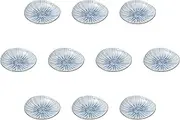 Set of 10, Small Tokusa Triangle 4.0 Plates, 5.4 x 1.1 inches (13.6 x 2.8 cm) | Setomonohonpo