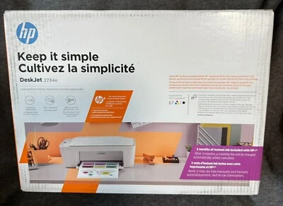 HP DeskJet 2734e Wireless Inkjet Color Printer, Scanner, Fax + FREE 3 MONTHS INK