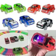 Track Cars Compatible With Most Tracks Light Up Replacement Car Toys 5LED black policeCar