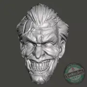 Bloody scarred beat up Joker custom head for 4" 6" 7" 12" action figures