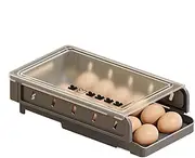 Rolling Egg Tray, Automatic Rolling Fridge Egg Organizer, 14 Eggs Holds Organizer | Stackable Egg Dispenser Slide For Refrigerator For The Refrigerator, Kitchen, Cabinets, Dining Table