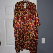 New Vintage Simpsons Robe Mens One Size Bart Satin Sleepwear St Tropez 90s