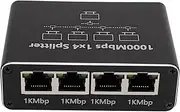 Gigabit Ethernet Splitter, 1 to 4 LAN Splitter with USB C Power Cable, High Speed 1000Mbps Internet Splitter for Cat 6/7/8 Cable, Ethernet Router Switch for PC, Laptop, TV