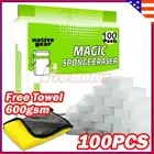 100pcs Magic Sponge Eraser Melamine Thick Cleaning Foam home Microfiber towel