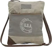 [Myra Bag] Western Canvas Crossbody Bag for Women - Cotton and Upcycled Leather Shoulder Bag