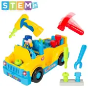 Take Apart Toy Tool Truck w/ Electric Drill, Tools, Screws, Nails, Lights, Music