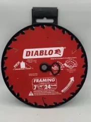 DIABLO D0724P Framing Circular Saw Blade 7-1/4" 24 Teeth 8,000 Max RPM (1 Blade)