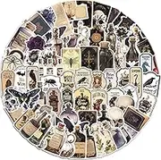 100Pcs Potion Labels, Vintage Gothic Dark Aesthetic Apothecary Stickers for Wine Bottles, Vinyl Retro Witchy Decals for Laptop, Junk Journal, Party Supplies (Pharmacist)