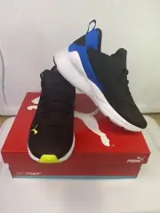 Puma Cell Vive Gade Jr. Low Top Boys Shoes Black Blue Neon 195441-02 Size 7C NIB