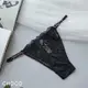 Choco Shop 薔薇情話 鏤空圓型環扣法式透膚蕾絲性感丁字褲(黑色) M-L