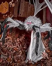 Spirit Halloween 21 Inch LED Gray Jumping Spider Animatronic | Decorations | Animated | Halloween Décor