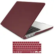 15 inch Air 2023 MacBook Air Matte Case A2941 M2 Chip Hard Shell Case Keyboard Cover Wine Red